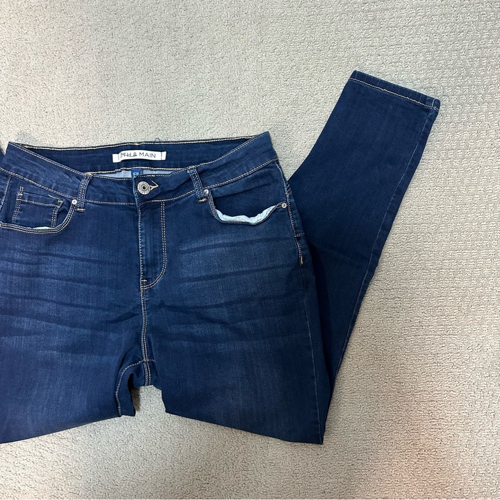 Dark Indigo Women's Skinny Jeans - Picture 2 of 10